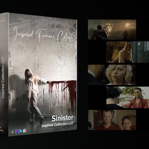 Sinister Inspired Preset LUT Film Cinematic ProRes C-Log V-Log S-Log REDLOG BMDFilm FilmBMD HLG3 HLG2 Log Resolve Premiere