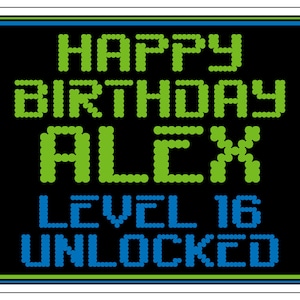 Happy Birthday - Gamer Yard Sign, Lawn Sign, Coroplast, Corrugated Plastic (Gamer) - ***FREE SHIPPING***