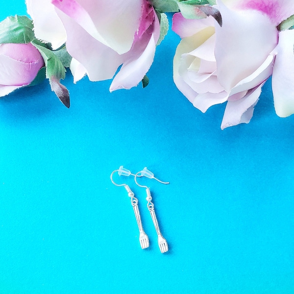 Dinglehopper Dangle Earrings, Little Mermaid Inspired, Perfect for Ariel Disneybounds, Fork Earrings
