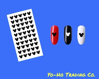 Mouse Head Nail Decals (50, 100 or 150!)  Disney Vacation nail decals
