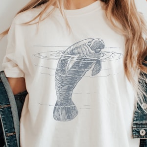 Manatee Shirt, Manatee Gifts, Manatee T Shirt, Manatee Tshirt, Funny Manatee Tee, Save the Manatee Conservation Shirt, Marine Biology Gift