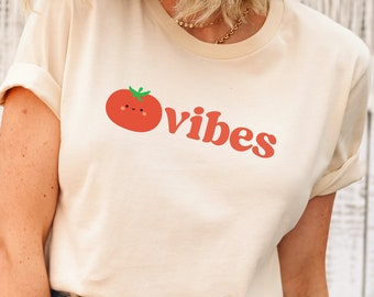 Tomato Shirt, Tomato Girl Aesthetic, Tomato Clothing, Tomato Gift for Gardener, Tomato Lover, Vintage Fruit & Vegetable Cottage Core Shirt