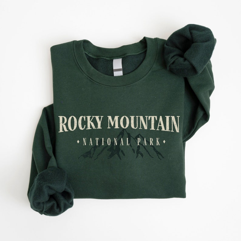 Colorado Sweatshirt, Rocky Mountain National Park Sweater, Classic Crew ...