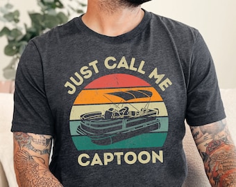 Funny Pontoon Shirt, Pontoon Boat Captain, Retro Vintage Boat, Boating Shirt, Gift for Boat Owner, Pontoon Dad & Grandpa, Lake Lover Shirt