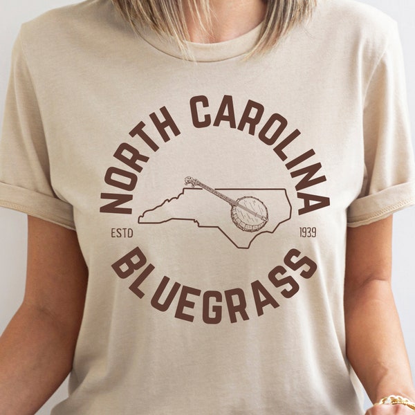 Bluegrass Shirt, North Carolina Bluegrass Shirt, North Carolina Bluegrass Festival Shirt, North Carolina Bluegrass Concert Shirt