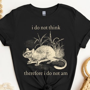 Rat Shirt, Funny Rat Shirt, Rat Tshirt, Rat Mom Gift, Rat Lover Gift, Rat Pet Owner, Creepy Cute Gothic Weirdcore Meme Shirts that Go Hard image 2