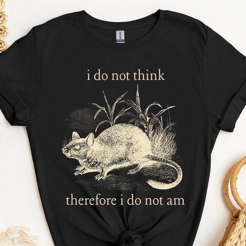 Rat Shirt, Funny Rat Shirt, Rat Tshirt, Rat Mom Gift, Rat Lover Gift, Rat Pet Owner, Creepy Cute Gothic Weirdcore Meme Shirts that Go Hard image 2