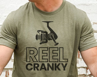 Cranky Shirt, Reel Cranky Fishing Shirt, Funny Fishing Shirt for Men, Mens Fisherman Shirt, Fisherman Gift for Dad, Fishing Gift Fathers Day