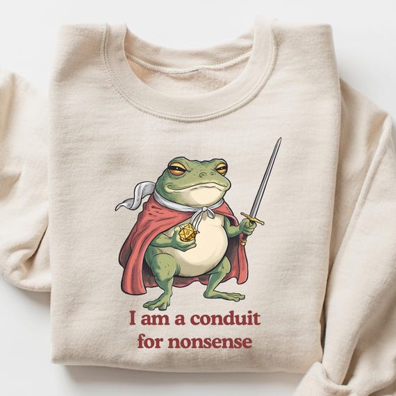 RPG Sweatshirt, RPG Gift, Frog Sweatshirt, Dice Sweatshirt, Fantasy Sweatshirt, Tabletop Gaming Sweatshirt, Nerdy Gift, Gamer Gift