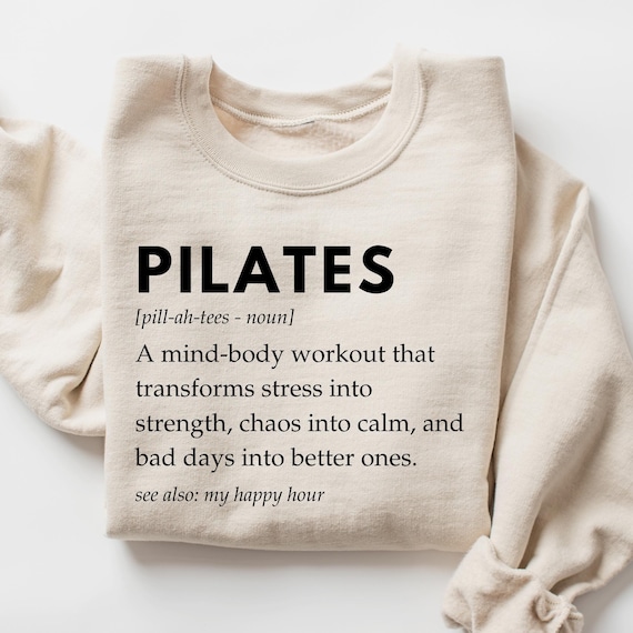 Pilates Sweatshirt, Pilates Shirt, Pilates Gift, Gift for Pilates Instructor, Pilates Practitioner, Gym Clothes, Definition Crewneck Sweater