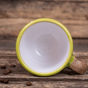 Mountain mug Ceramic mug handmade, Nature pottery, Everest mug, Ribbed handmade ceramics, Unique eco friendly ceramics, clay tea cup image 4