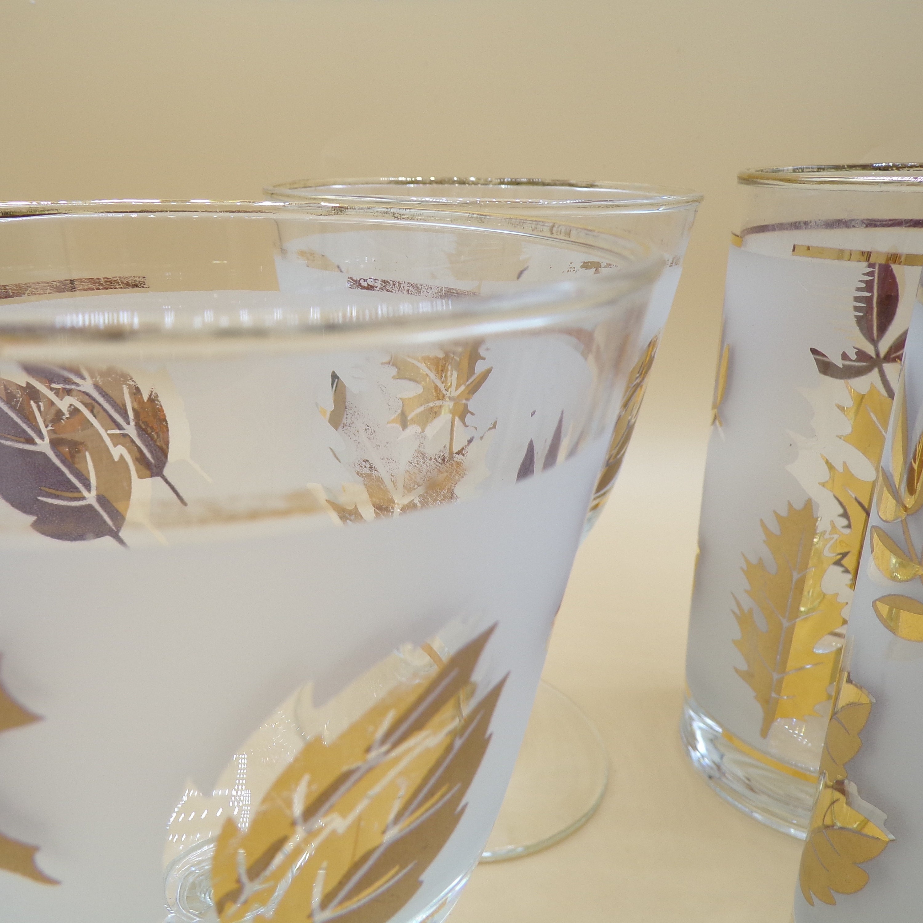 Golden Foliage Vintage Glassware by Libbey Glass Company 19531978 Etsy