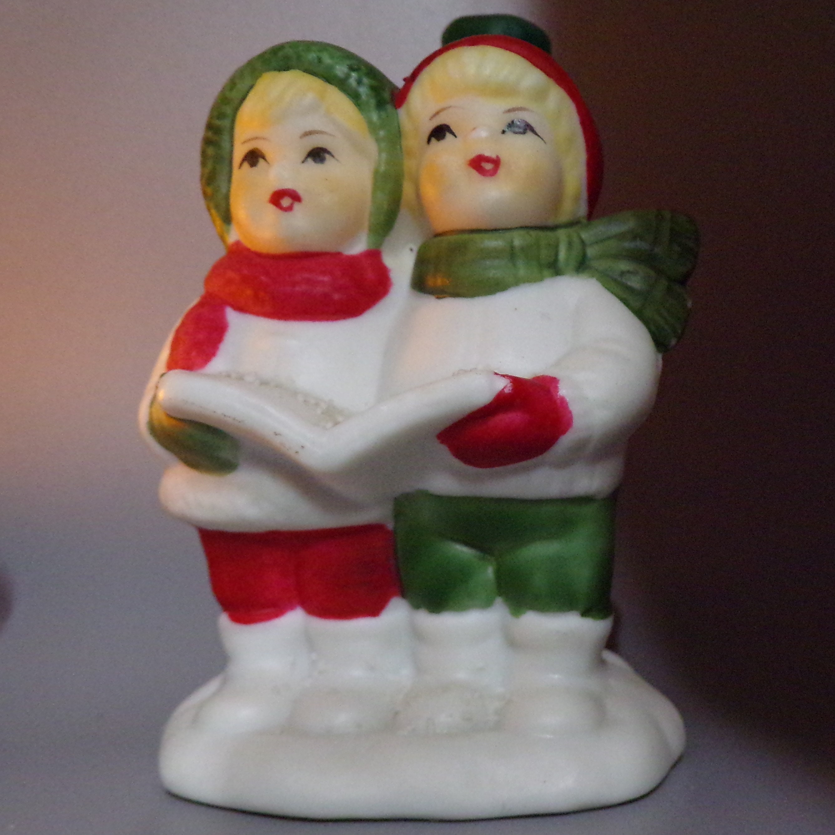 Vintage Porcelain Christmas Figurines Votive Candle Holders - Etsy