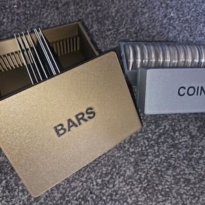 Storage box for gold bullion cards