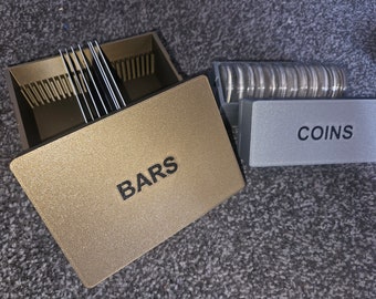 Storage box for gold bullion cards
