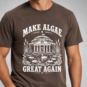 Make Algae Great Again PNG, Lustiges Design mit Sumpfpolitik-Parodie, Algenteich-Humor, Vintage-Öko-Witz (Digitaler Download)