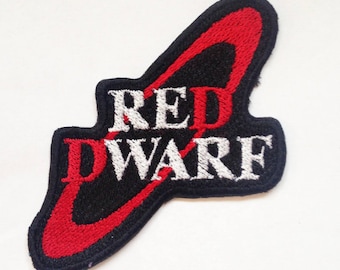 Red Dwarf logo custom iron-on embroidered patch