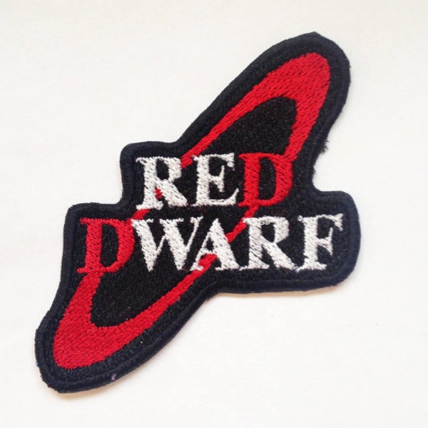 Red Dwarf logo custom iron-on embroidered patch