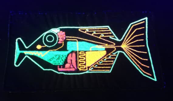 BIG UV Babel Fish Custom Embroidered Patch | Etsy