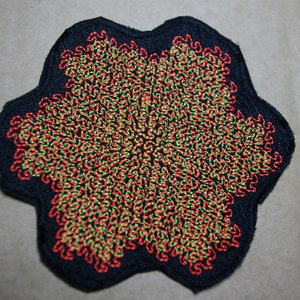 Gosper Curve custom embroidered UV reactive patch