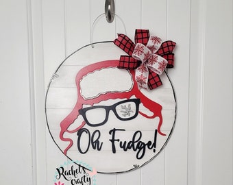 Oh Fudge! Fuzzy Winter Hat Door Hanger – Playful Holiday Decor