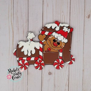 Gingerbread Boy in a Train Door Hanger