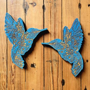 Mandala Hummingbird Wall Art – Laser Cut Wood Bird Decor – Boho Wall Hanging – Rustic Nature-Inspired Gift for Bird Lovers