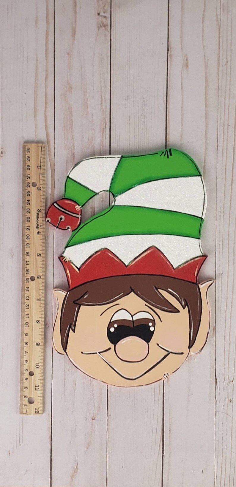 Jolly Buddy Elf Face Door Hanger – Rustic Christmas Decor - Etsy