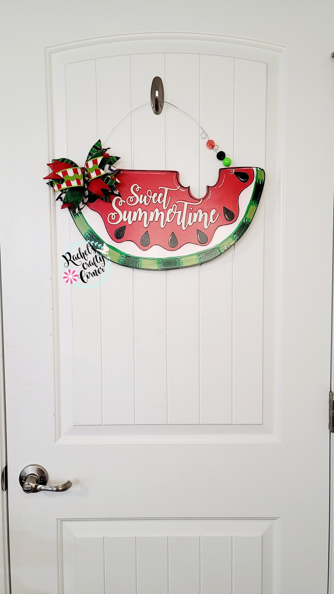 Summer Watermelon Slice With Big Bite Hand Painted Door Hanger Sign - Etsy