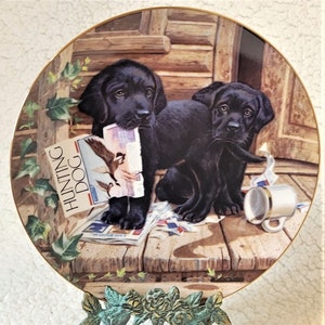 1987 Puppy Playtime &quot;Cabin Fever&quot; Sammlerteller von Jim Lamb
