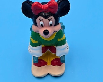 Minnie Mouse esquiando • Figura vintage de PVC de Disney de Applause