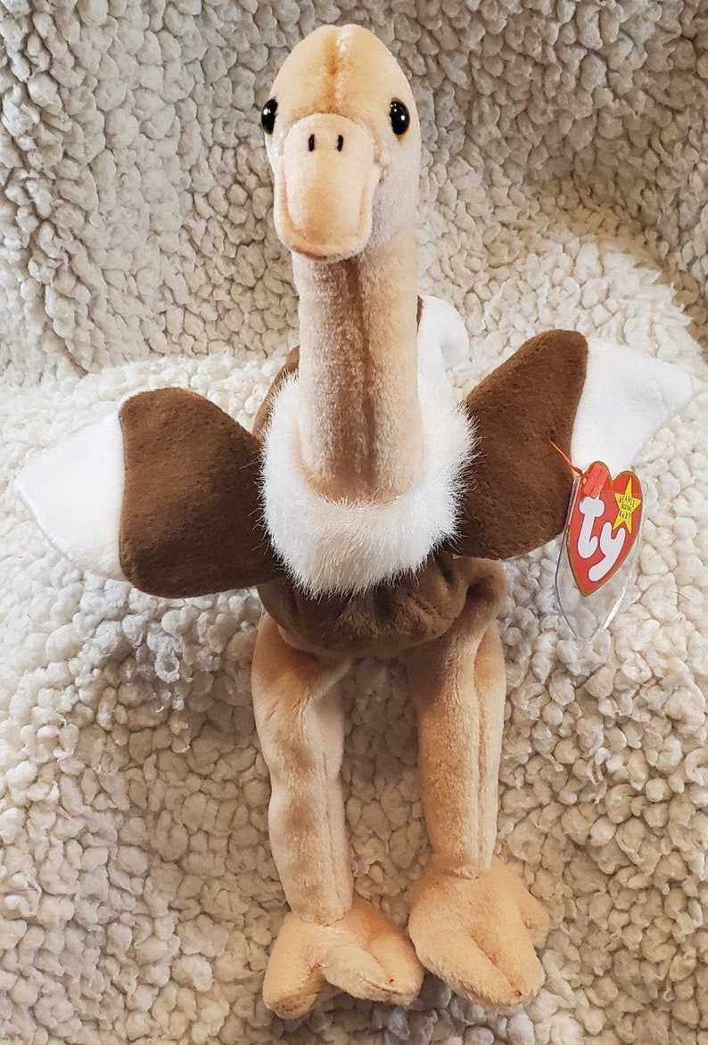 1997 Stretch the Ostrich Ty Beanie Babies Etsy