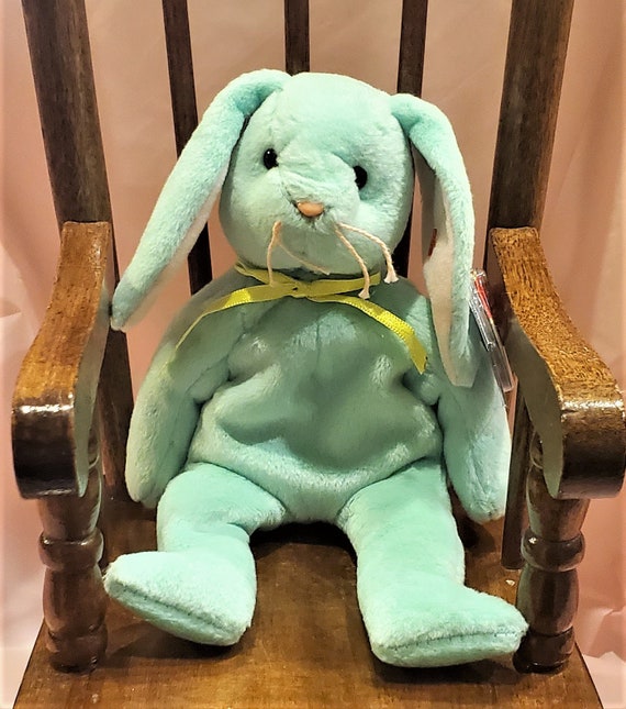 green bunny beanie baby