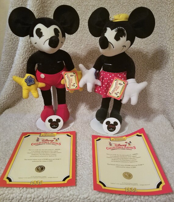 limited release mickey and minnie plush dolls