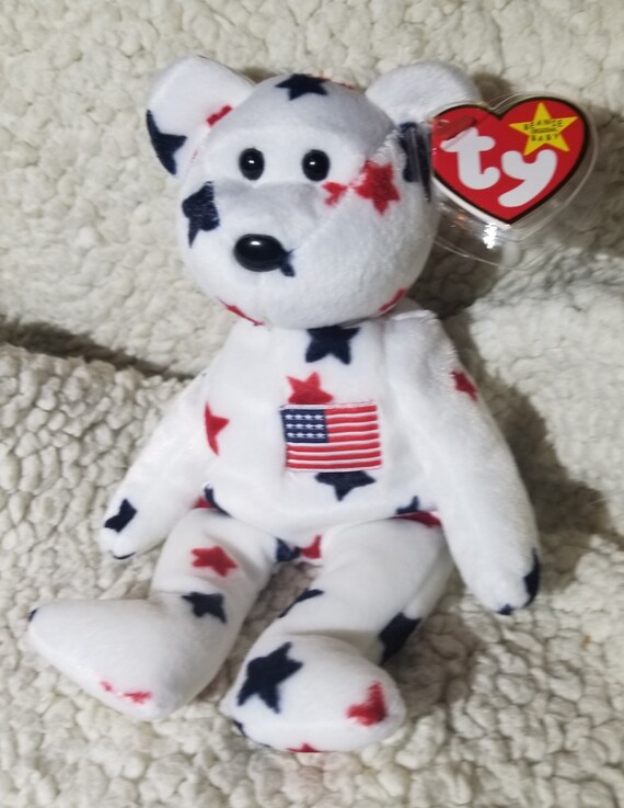red white and blue beanie baby 2002
