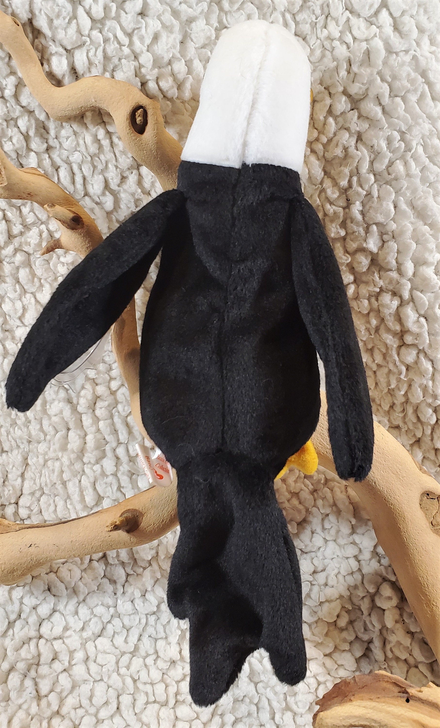 TY Beanie Baby - BALDY L'Aquila Calva 15 Cm - Peluche Originale MWMTs Nuovo