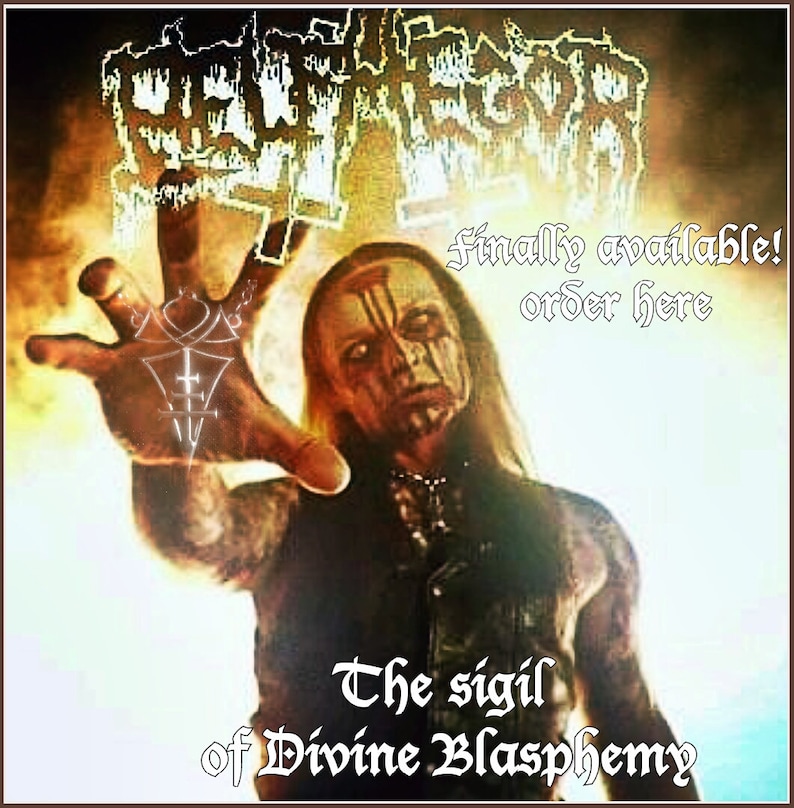 the sigillum blasfemiam divina.limited edition Unique necklace of Belphegor/'s official sigil