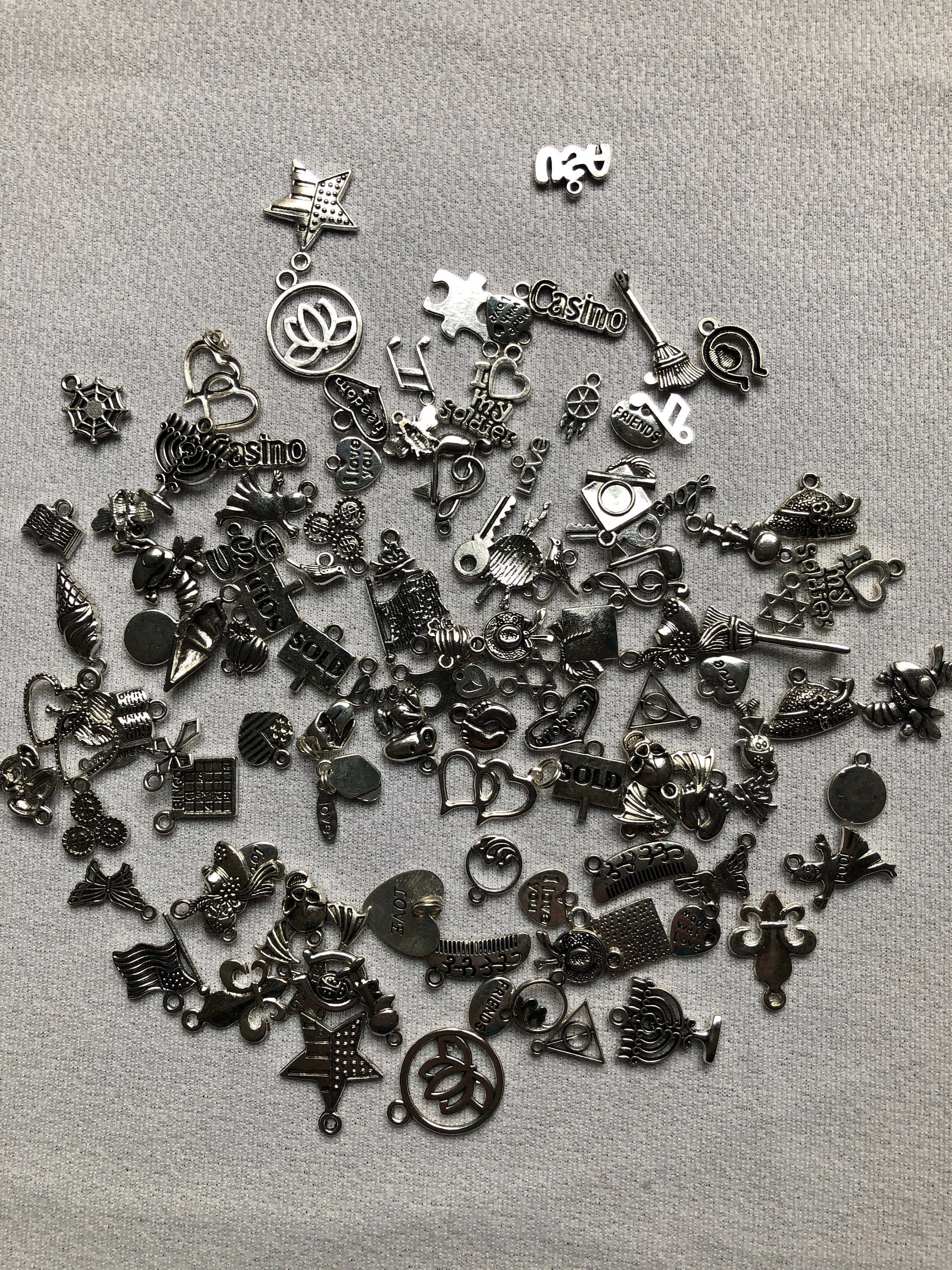 Liquidation Bulk Charms Lot, Pendant Charm Mix, Assorted Charms or