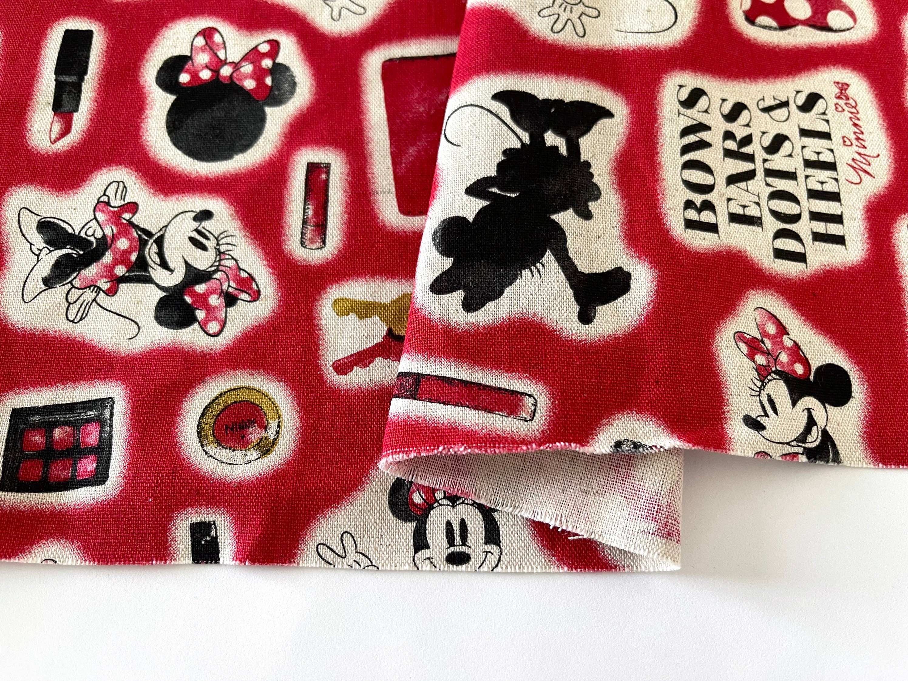 Minnie Mouse Fabric Disney Medium Weight Cotton Fabric Etsy