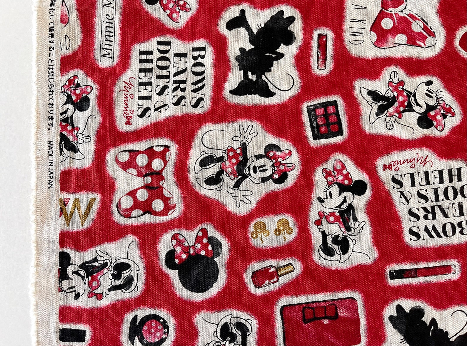 Minnie Mouse Fabric Disney Medium Weight Cotton Fabric Etsy
