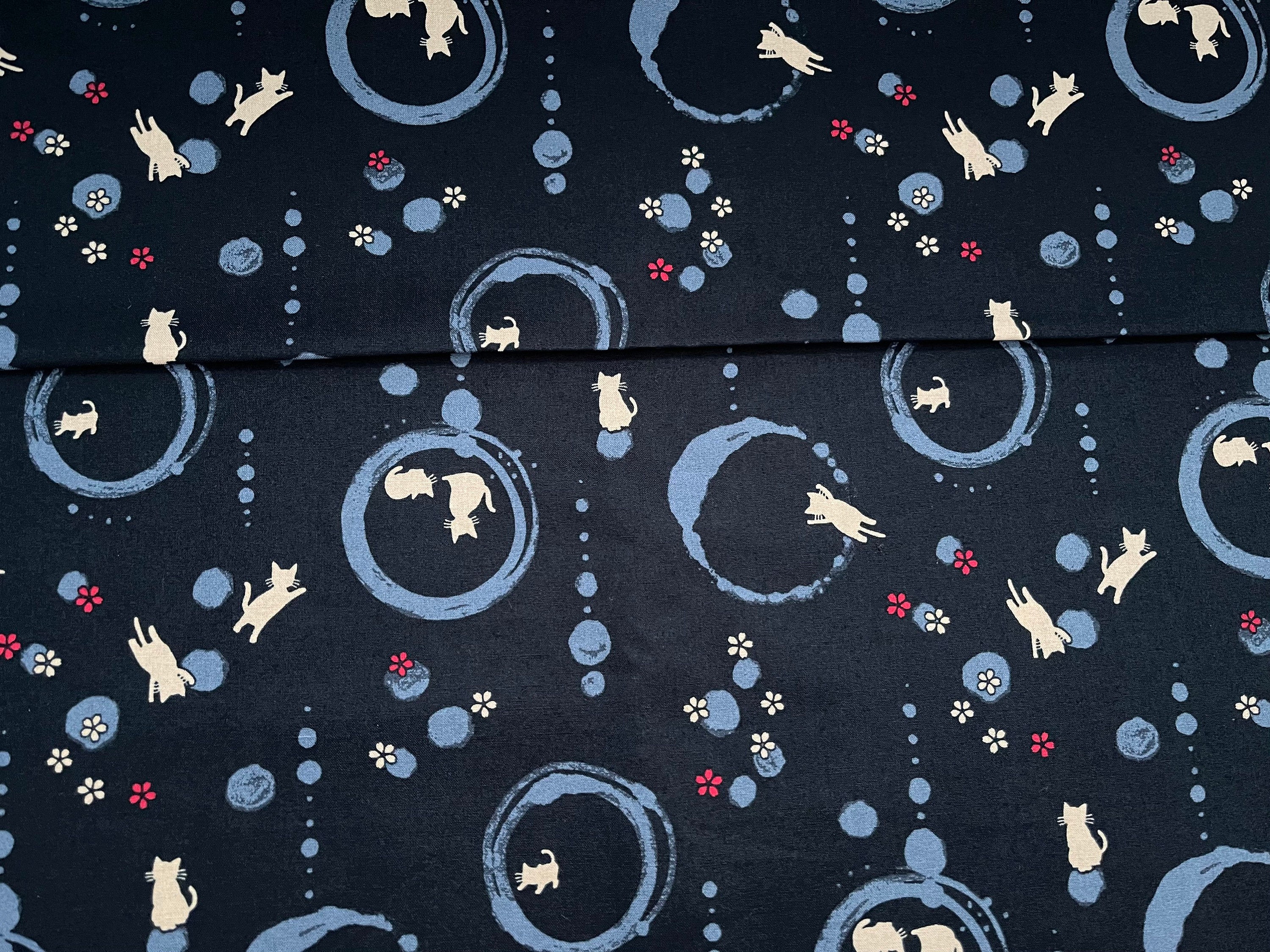 Cat Fabric Cute Cat Fabric by the Yard Cat Pattern Cotton Etsy Canada