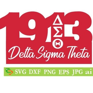 1913 Delta Sigma Theta cut File, Silhouette,Cricut, Jpeg, svg,dfx, eps, png, clip art