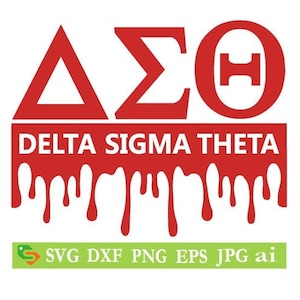 Archivo de corte de gotas Delta Sigma Theta, Silhouette, Cricut, JPEG, SVG, DFX, EPS, PNG, imágenes prediseñadas