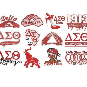 Delta Sigma Theta embroidery pack