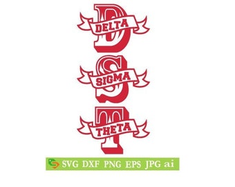 Delta Sigma Theta cut File, Silhouette,Cricut, Jpeg, svg,dfx, eps, png, clip art