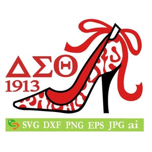 Delta Sigma Theta puzzle shoe cut File, Silhouette,Cricut, Jpeg, svg,dfx, eps, png, clip art