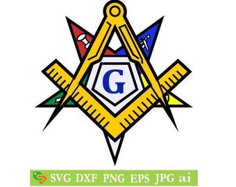OES Freemason Cut File, Silhouette Cricut, Jpeg,dfx,svg, eps, png, clip art