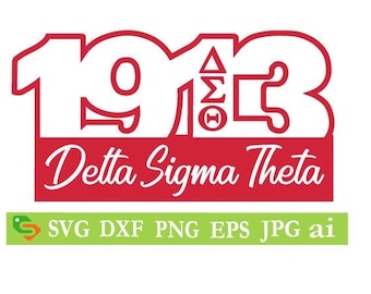 1913 Delta Sigma Theta corte Archivo, Silueta, Cricut, Jpeg, svg,dfx, eps, png, clip art