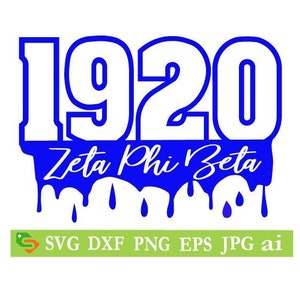 Zeta Phi Beta 1920 cut File, Silhouette,Cricut, Jpeg, svg,dfx, eps, png, clip art