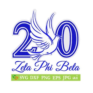 Zeta Phi Beta cut File, Silhouette,Cricut, Jpeg, svg,dfx, eps, png, clip art